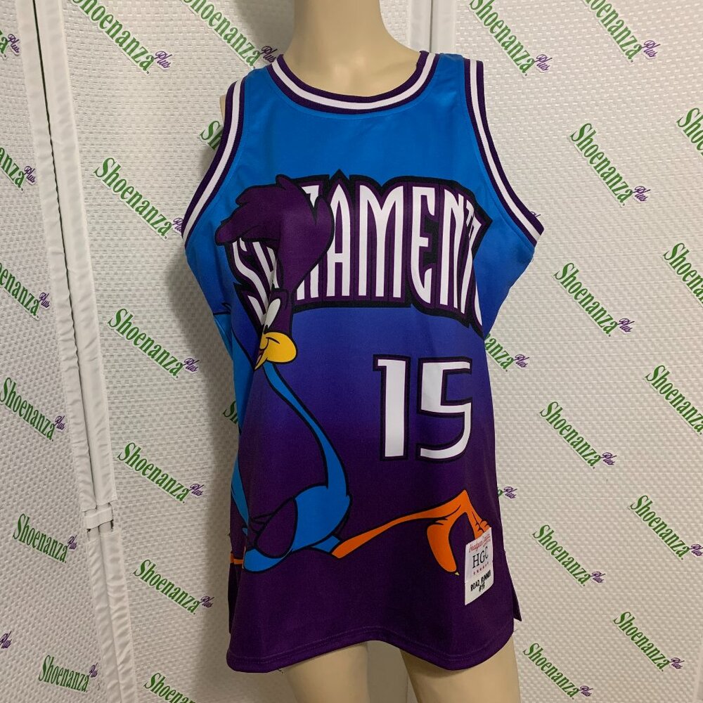 Headgear Classics Basketball Jersey Sacramento Kings Road Runner #15 Mens M